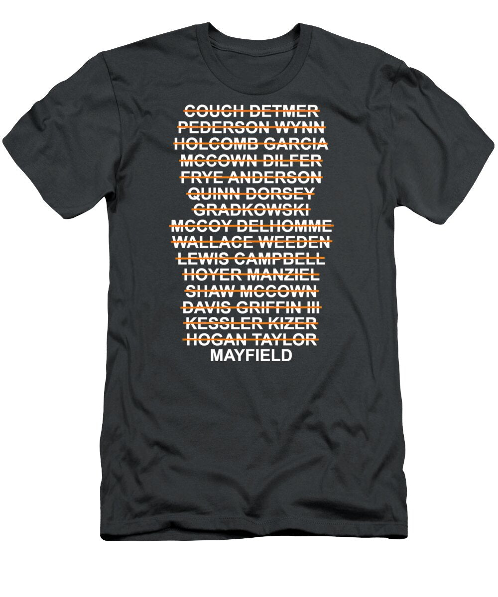 Browns Quarterback List Baker Mayfield 1999 Kirsty Nikki T-Shirt