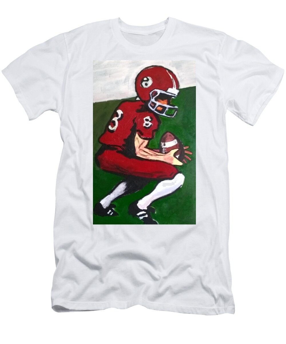 Burgundy Quarterback Ridvan Hauzaree T-Shirt