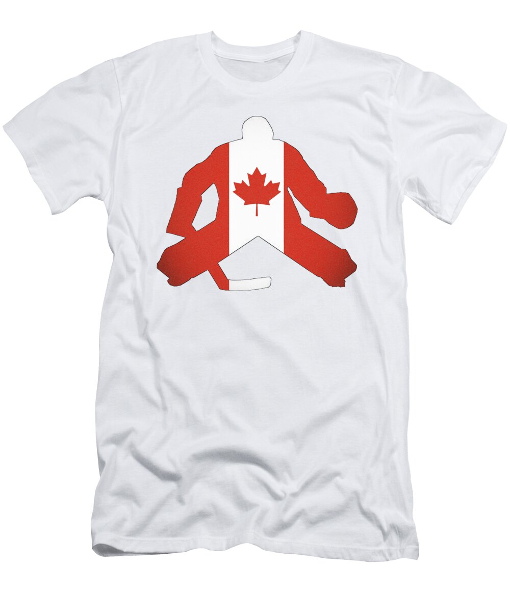 Canadian Hockey Goalie Silhouette Milar Style T-Shirt