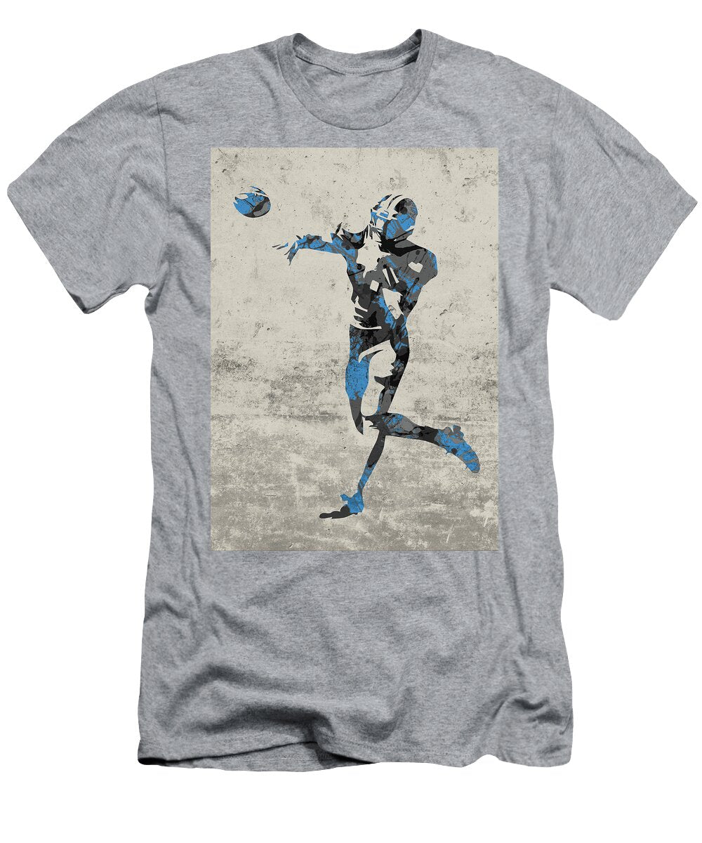 Carolina Panthers Quarterback Football Player Paint Splatters Abstract Portrait Design Turnpike T-Shirt