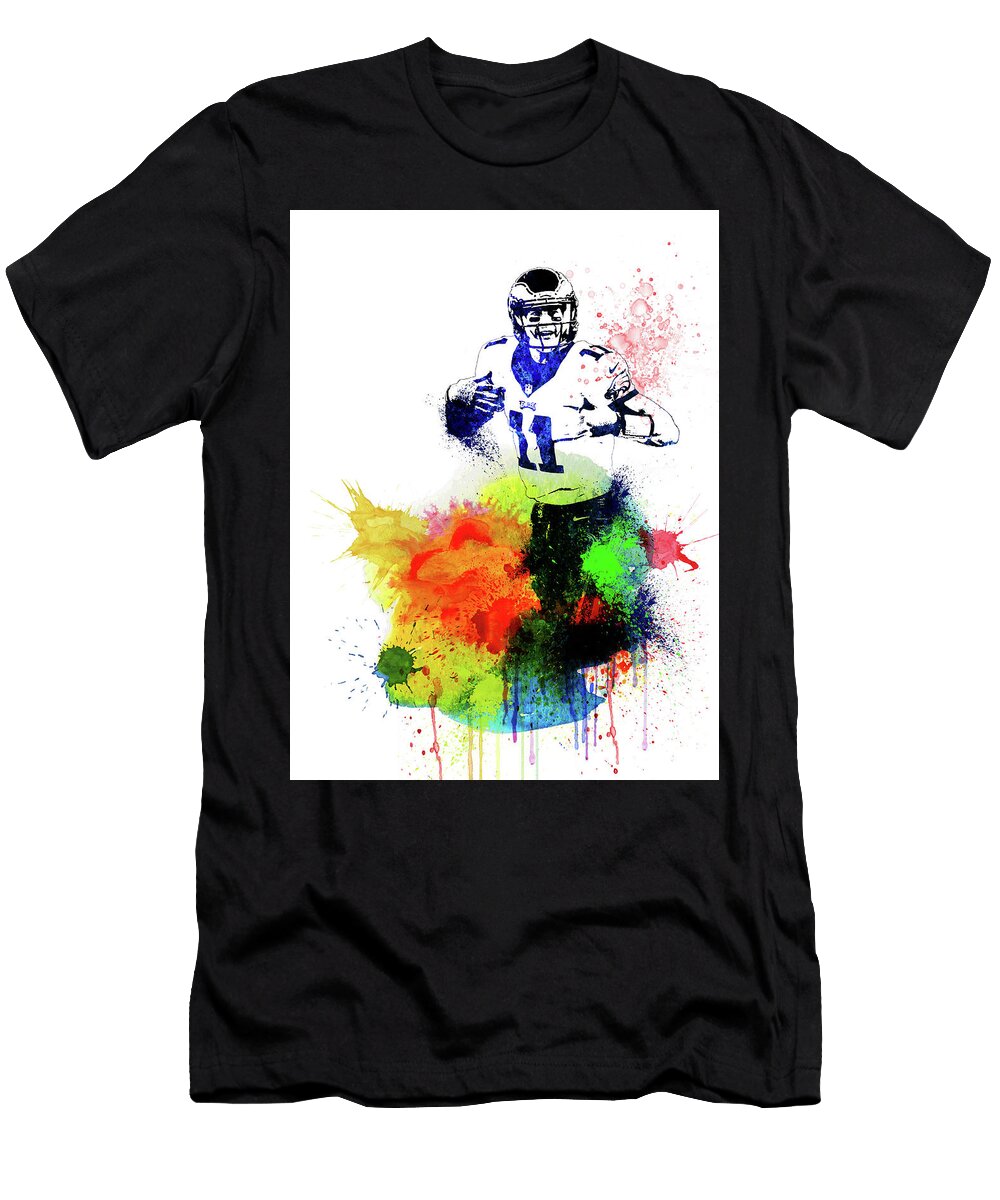 Carson Wentz Watercolor I Naxart Studio T-Shirt