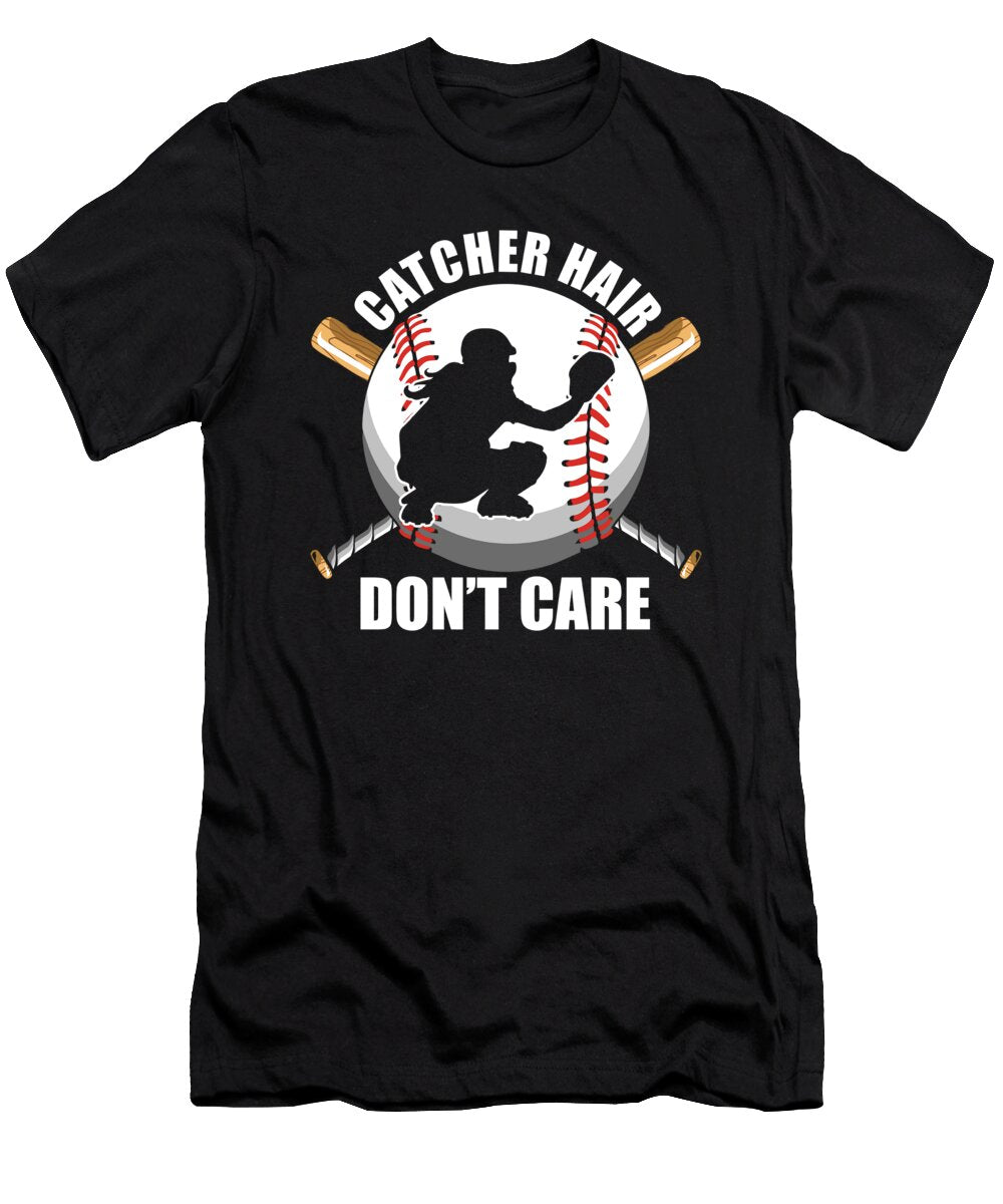 Catcher Hair Softball Baseball Bat Ball Player Gift Thomas Larch T-Shirt