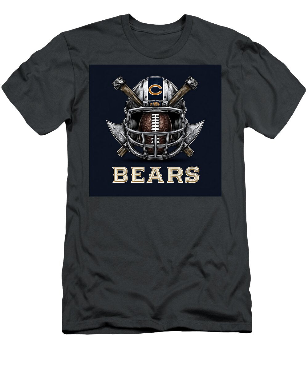 Chicago Bears Helmet with Axes Logo Kevin Walker and Pixel Reverie T-Shirt