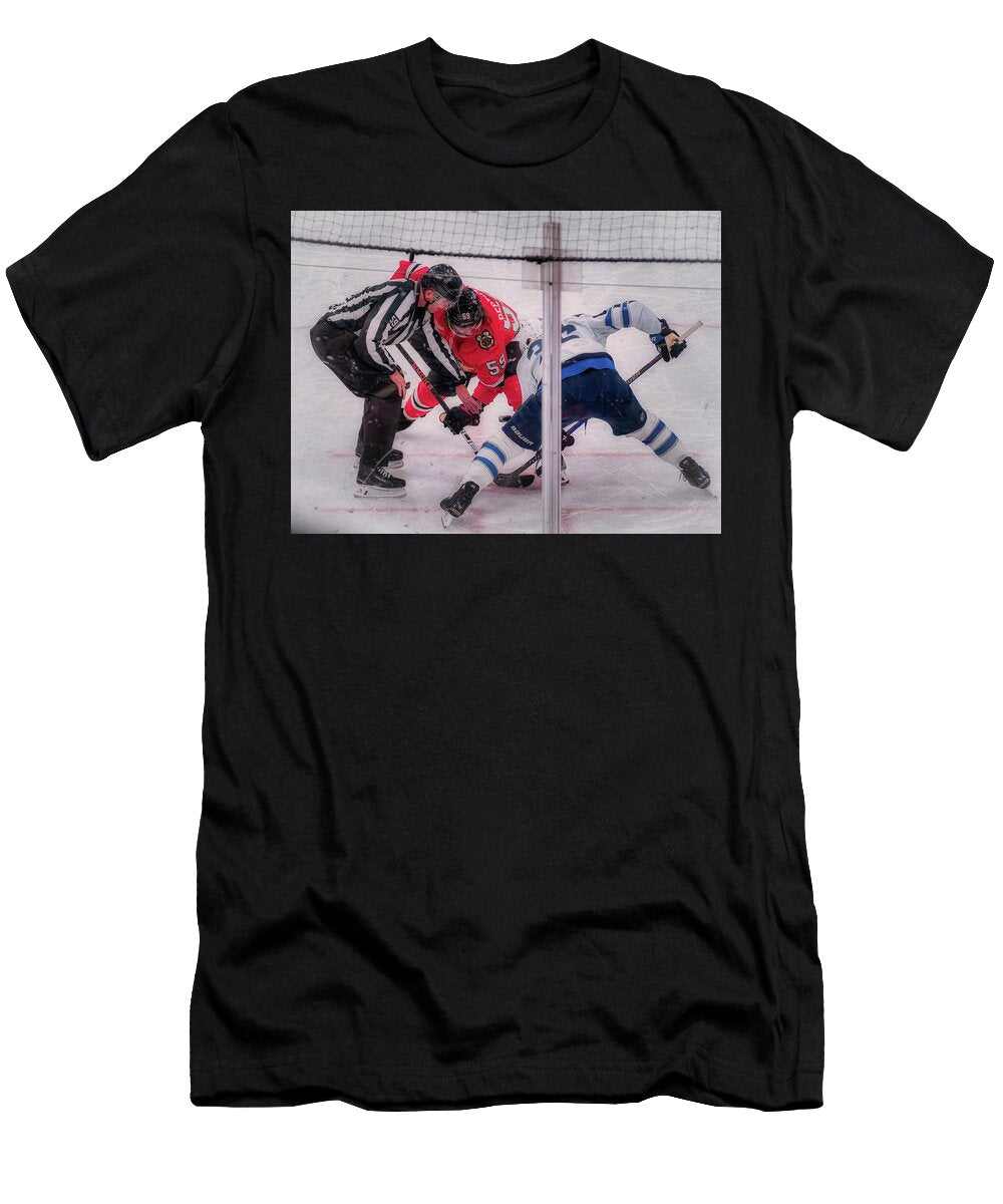 Chicago Blackhawks Faceoff At United Center Donald Maulding T-Shirt