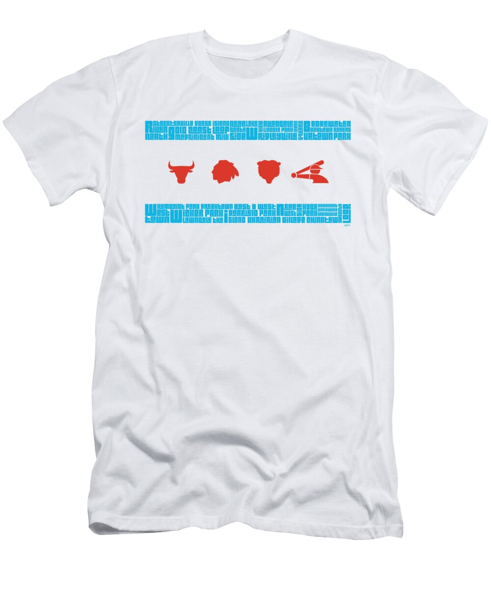 Chicago Flag Sports Teams V2 Mike Maher T-Shirt
