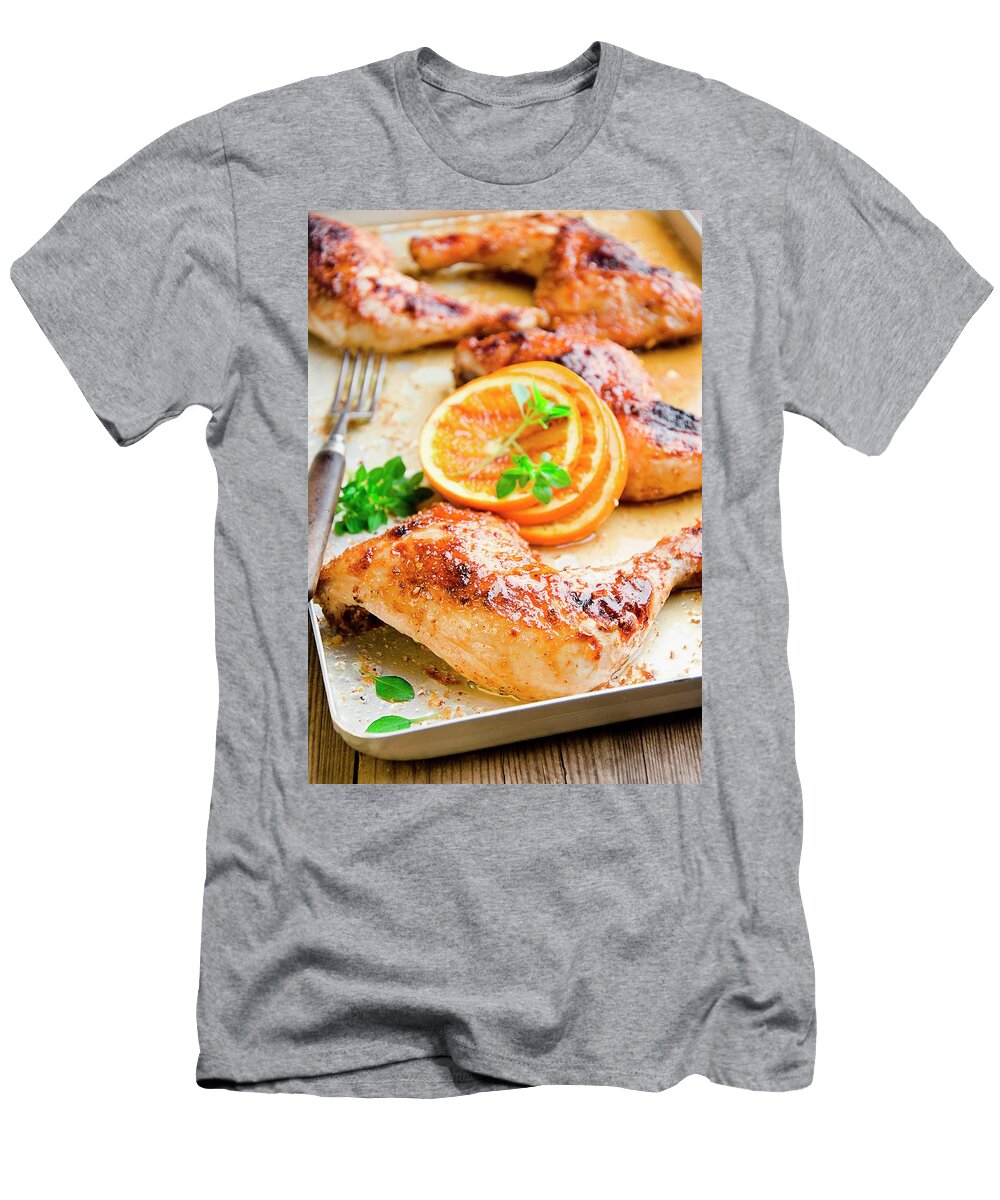 Chicken Leg with Orange and Fresh Oregano Schall Ewgenija T-Shirt
