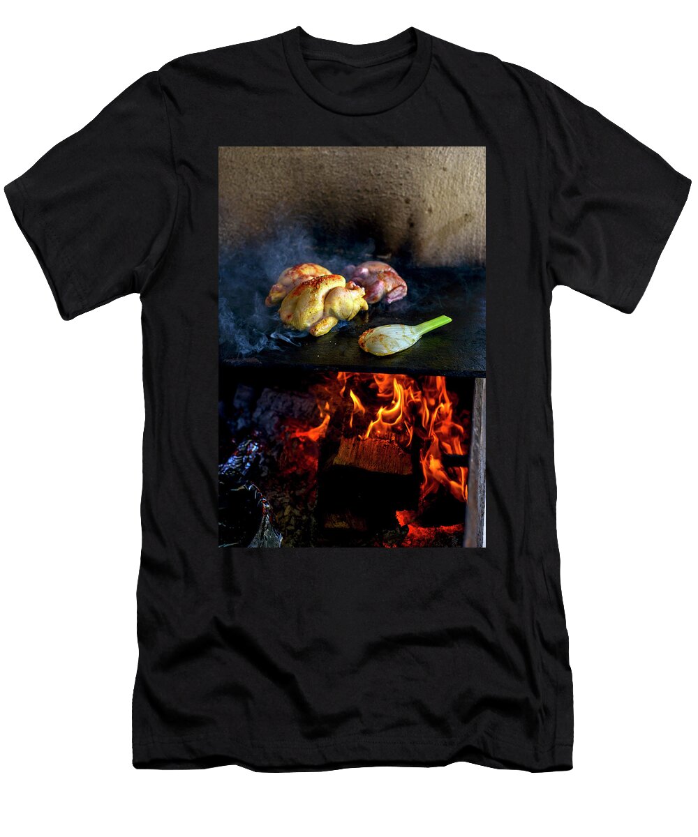 Chicken Quail and Fennel on a Grill Roger Stowell T-Shirt