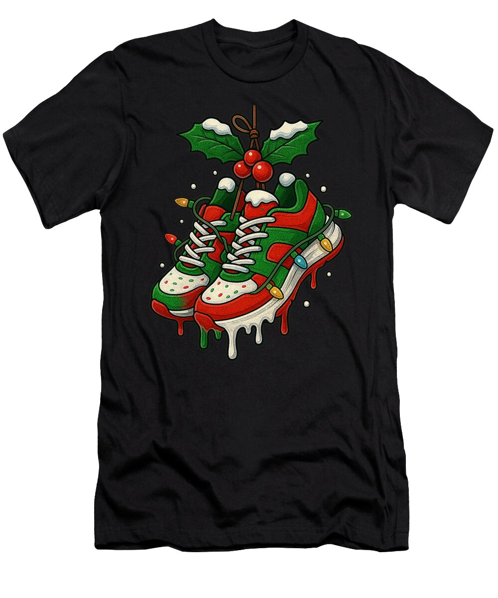 Christmas Volleyball Shoes Ice Cream Drip Xmas Sophie Eleanor T-Shirt