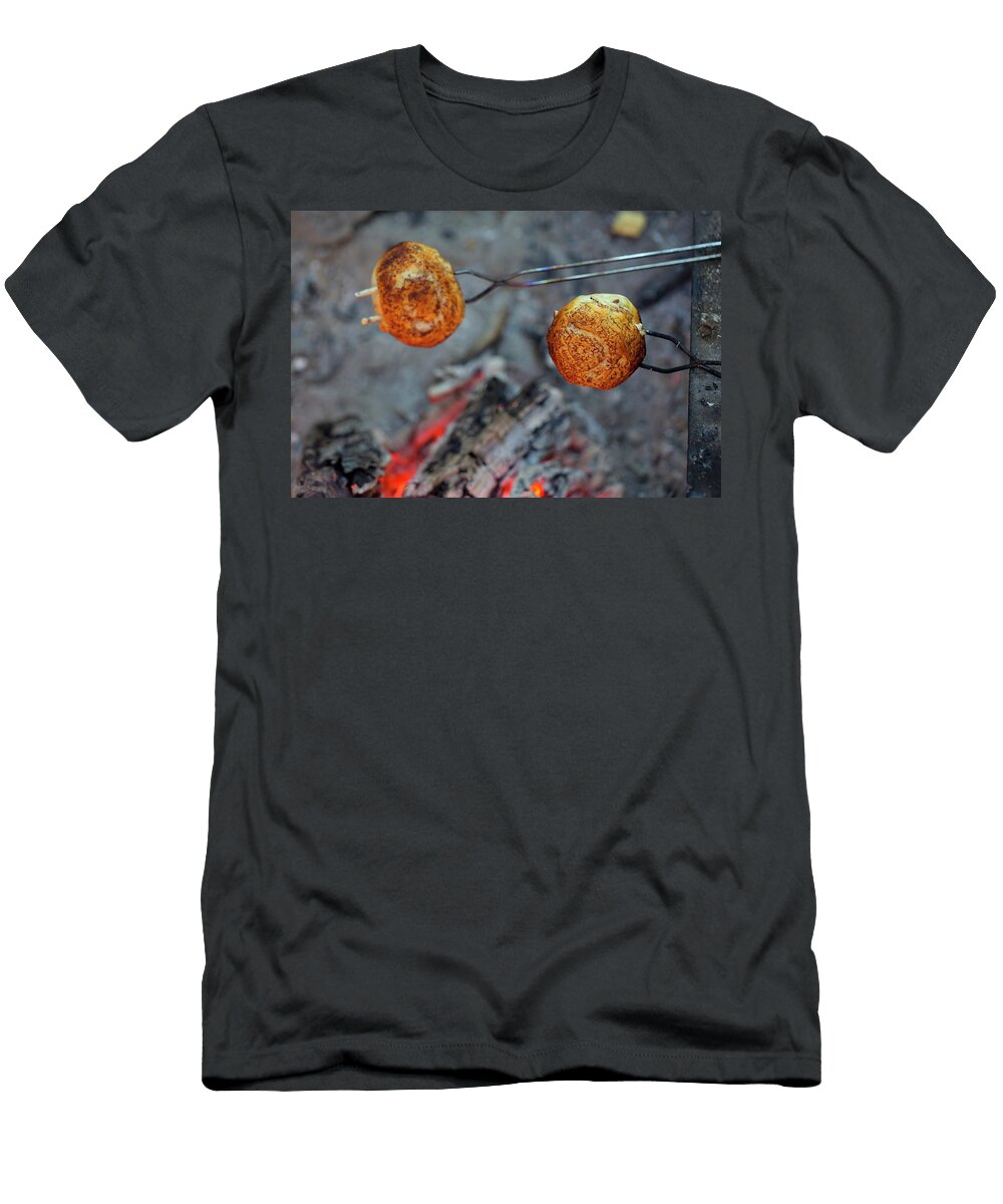 Cinnamon Rolls on Skewers Close Up Tina Engel T-Shirt