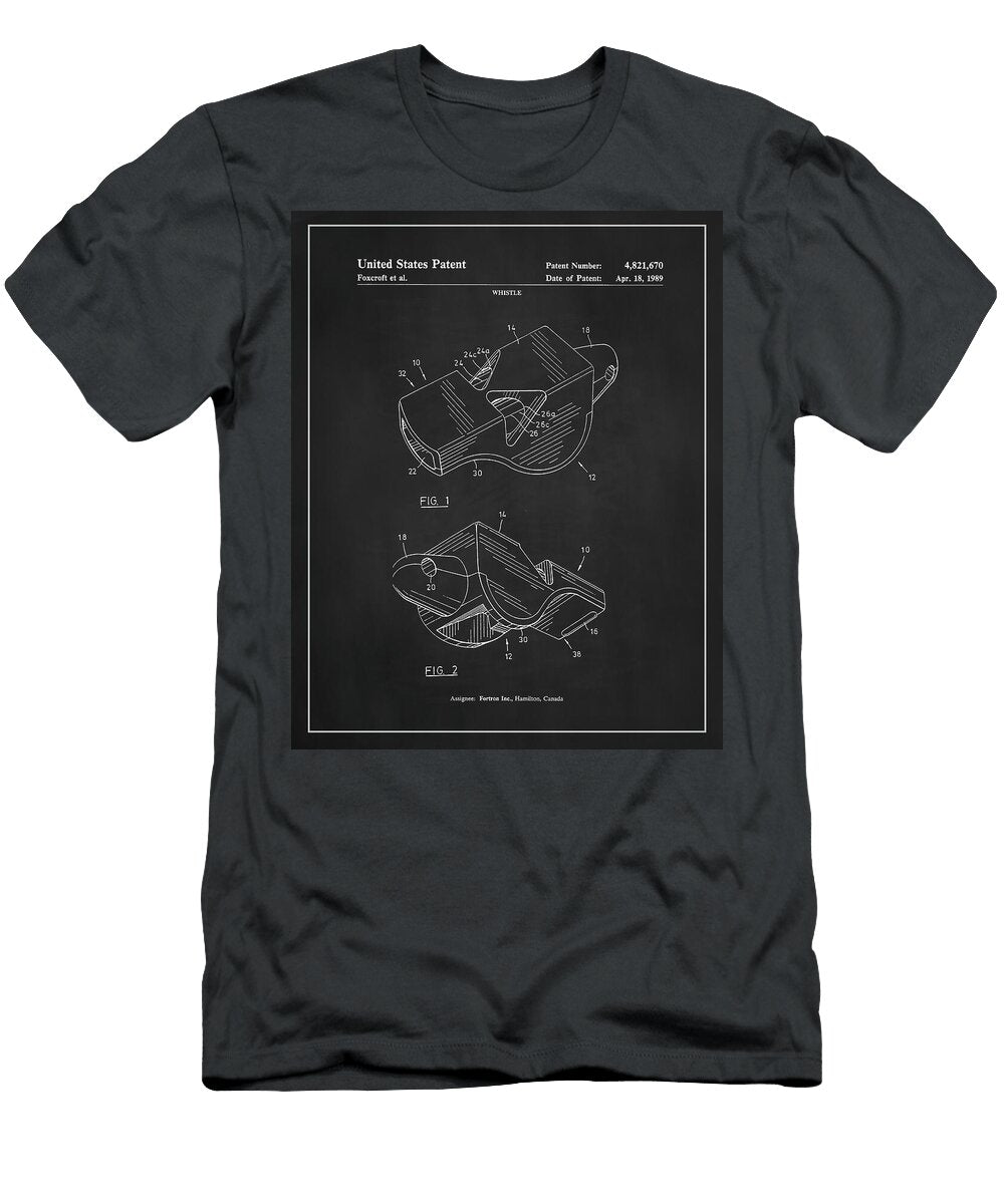 Classic Fox 40 Officials Whistle Drawing Dale Kincaid T-Shirt