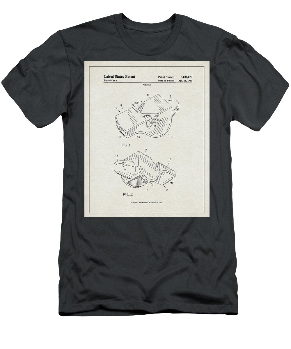 Classic Fox 40 Officials Whistle Patent Design Dale Kincaid T-Shirt