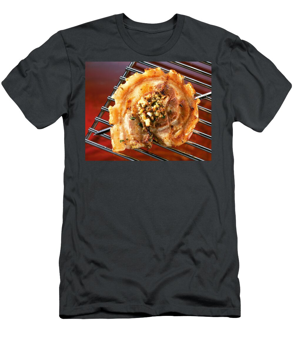 Close Up of Rolled Pork Belly on the Grill Jalag Uwe Bender T-Shirt