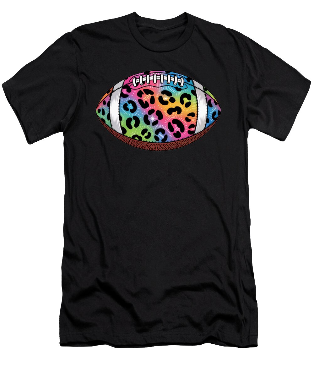 Colorful Leopard Print Football Joanna Redesiuk T-Shirt