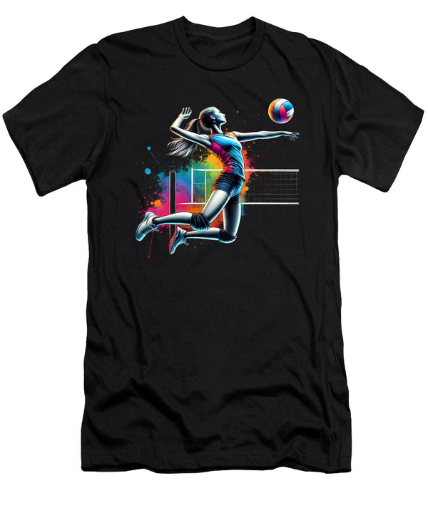 Colorful Volleyball Player Girls Job T-Shirt