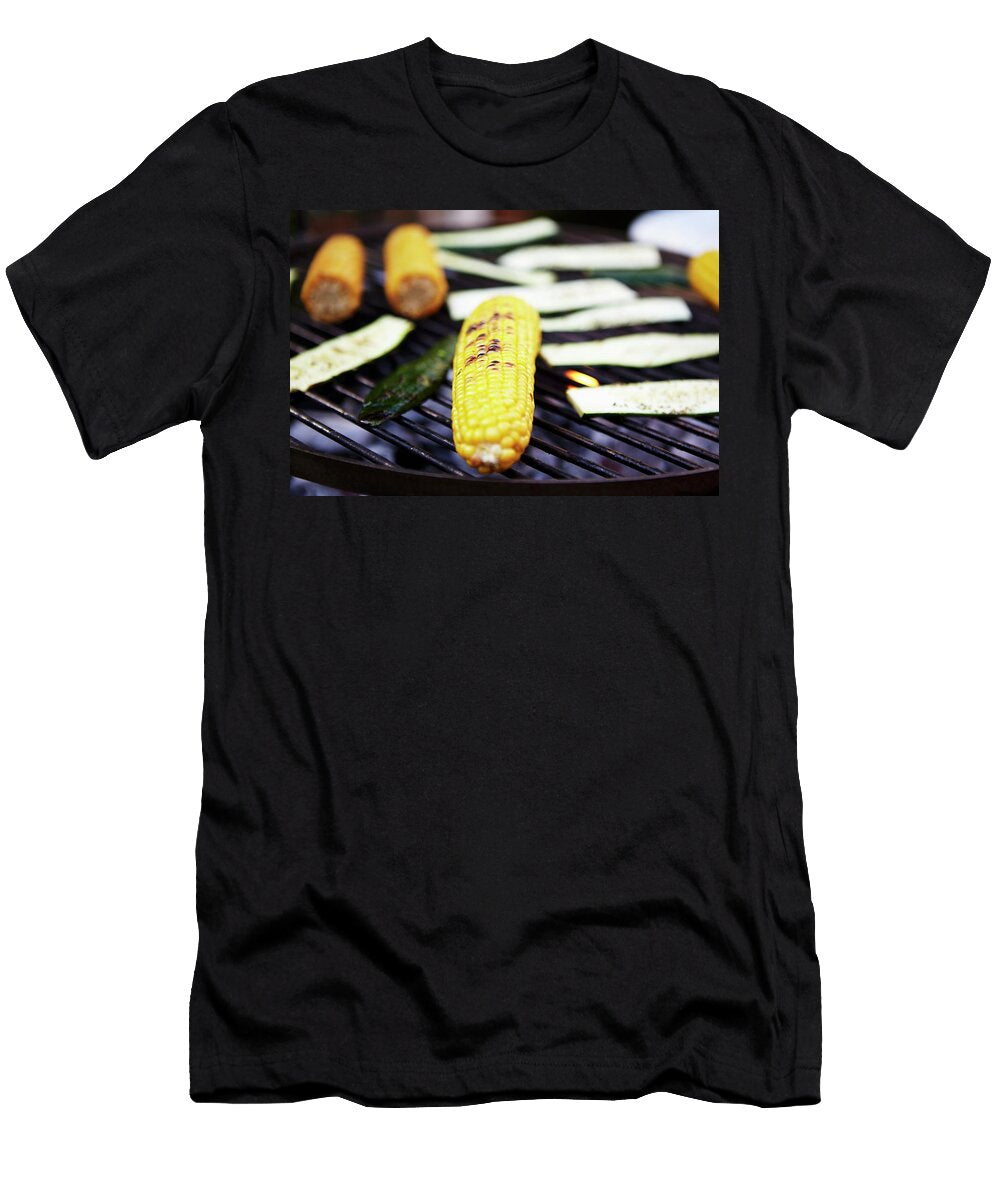 Corn Cobs and Courgettes on a Barbecue Jo Kirchherr T-Shirt