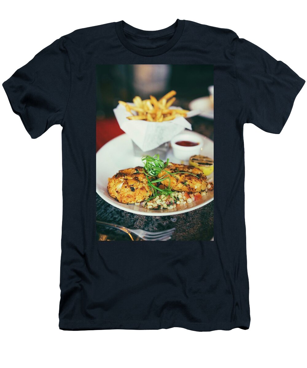 Crab Cakes with Chips and Dip Alena Haurylik T-Shirt