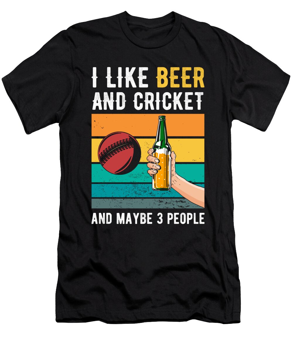 Cricket and Beer Retro Gift Manuel Schmucker T-Shirt