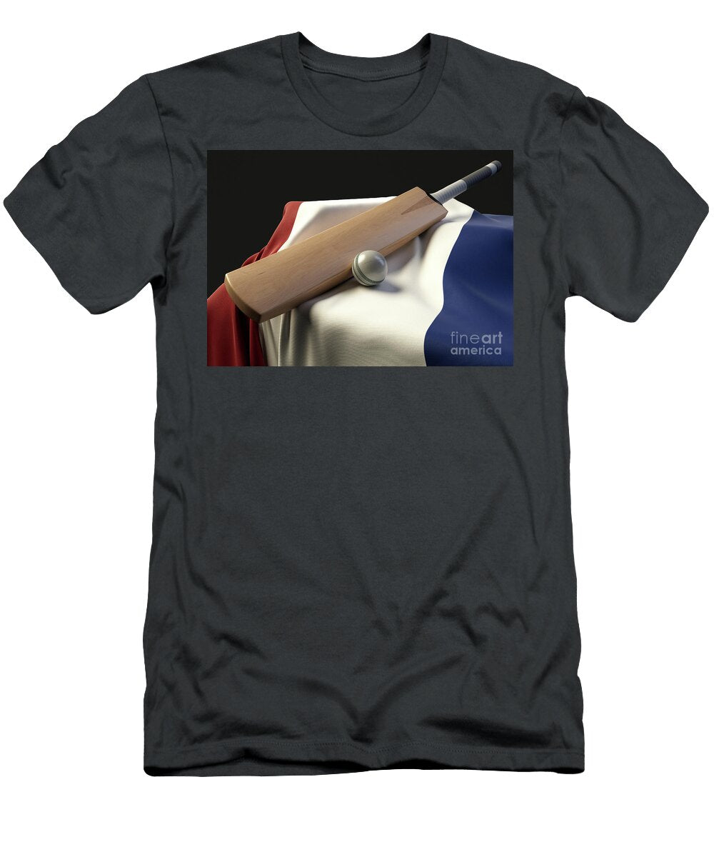 Cricket Ball Bat and Netherlands Flag Allan Swart T-Shirt