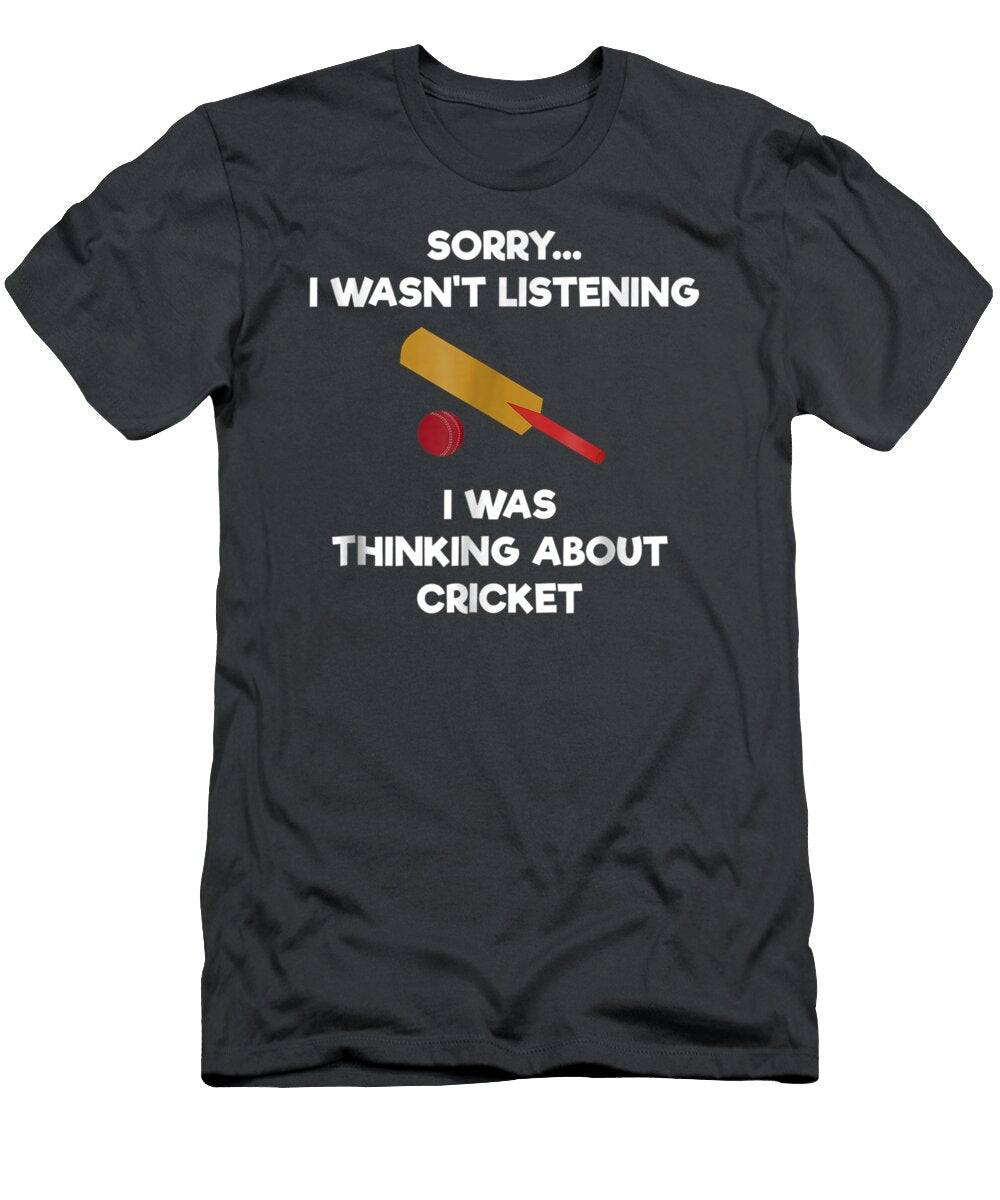 Cricket Game Funny Listening Bat Yanes Rio T-Shirt