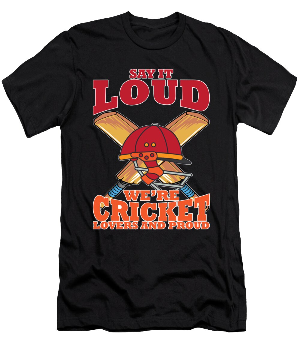 Cricket Lovers and Proud Cricketer Moon T-Shirt