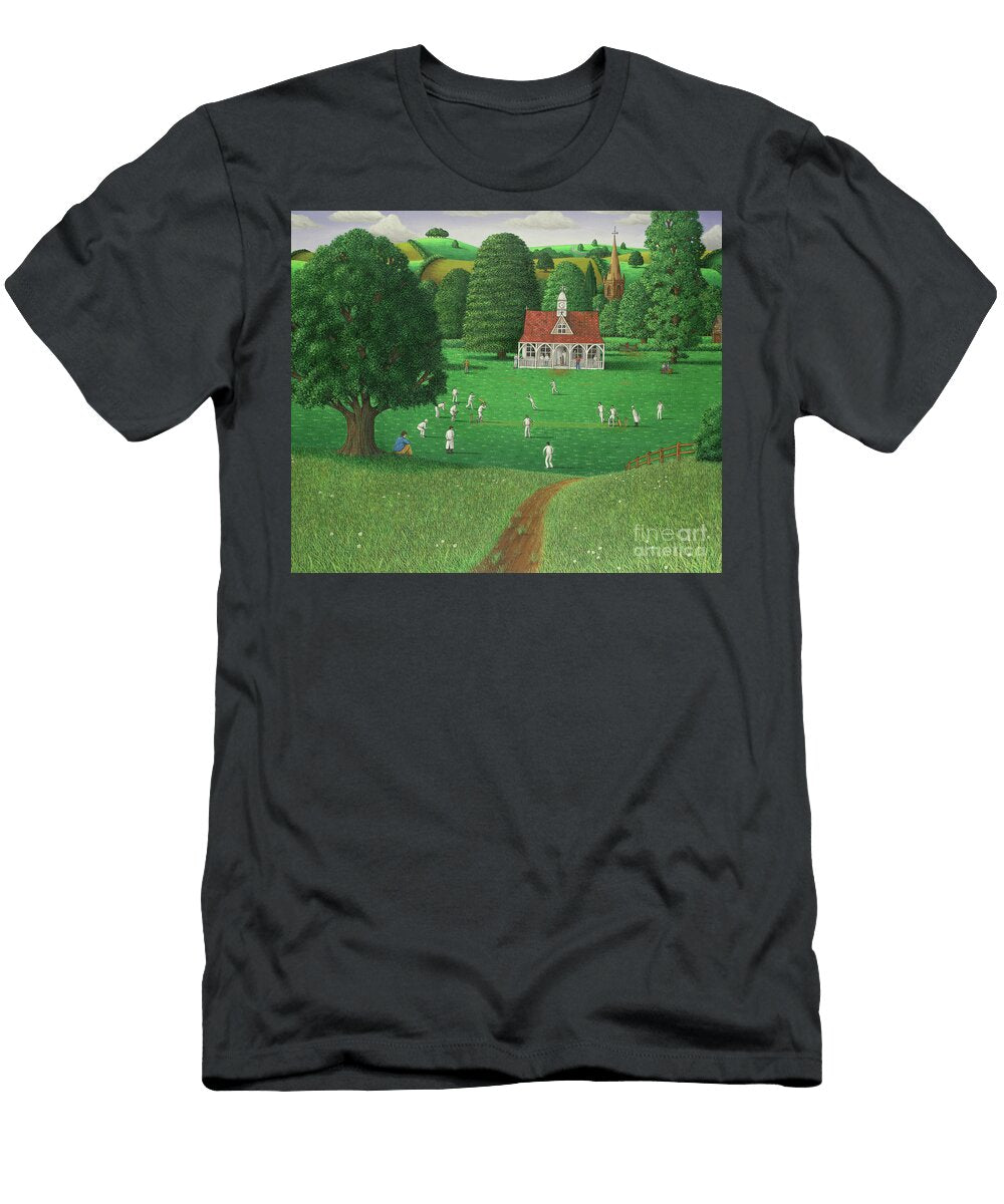 Cricket Match At St Marys Grange Wiltshire 1986 Larry Smart T-Shirt