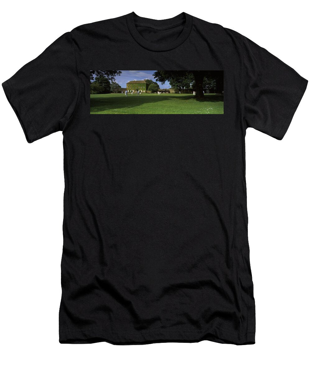Cricket Match on the Green Panoramic Images T-Shirt