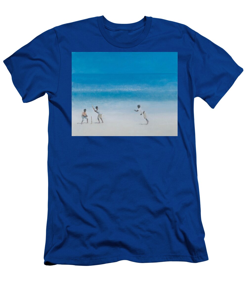Cricket on the Beach 2012 Acrylic on Canvas Lincoln Seligman T-Shirt