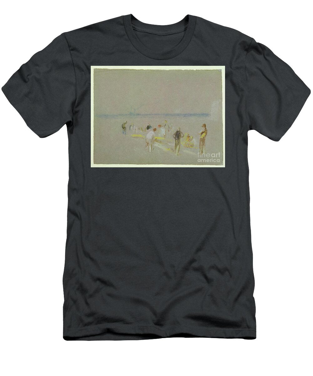 Cricket on the Goodwin Sands Chalk Watercolor and Bodycolor on Paper Joseph Mallord William Turner T-Shirt