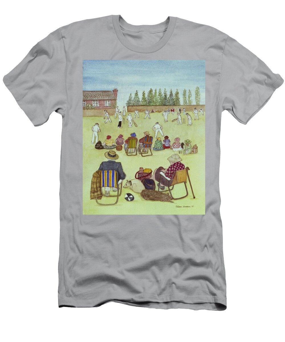 Cricket on the Green 1987 Watercolour on Paper Gillian Lawson T-Shirt