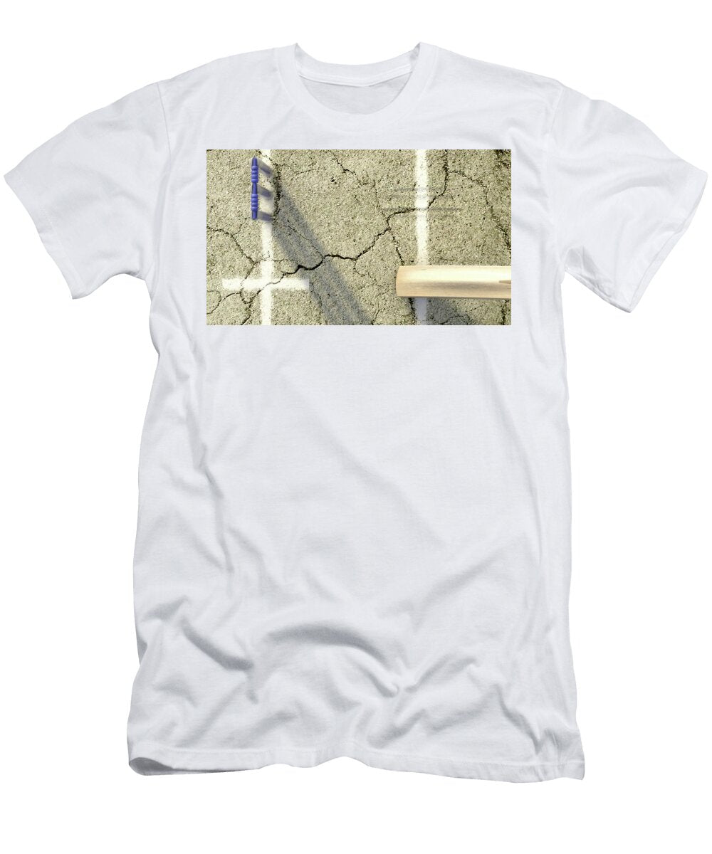 Cricket Pitch Ball and Wickets Allan Swart T-Shirt