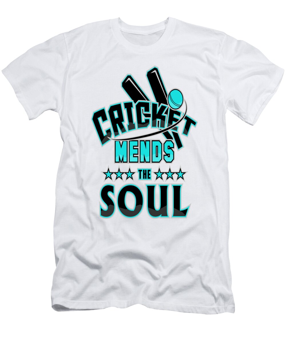 Cricket Player Cricket Mends the Soul Kanig Designs T-Shirt