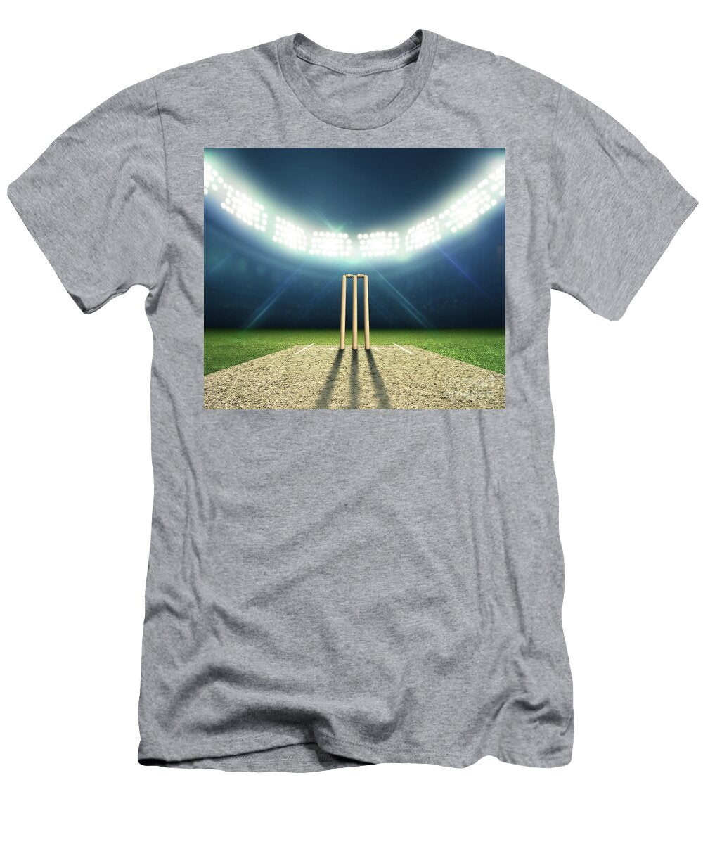Cricket Stadium and Wickets Allan Swart T-Shirt