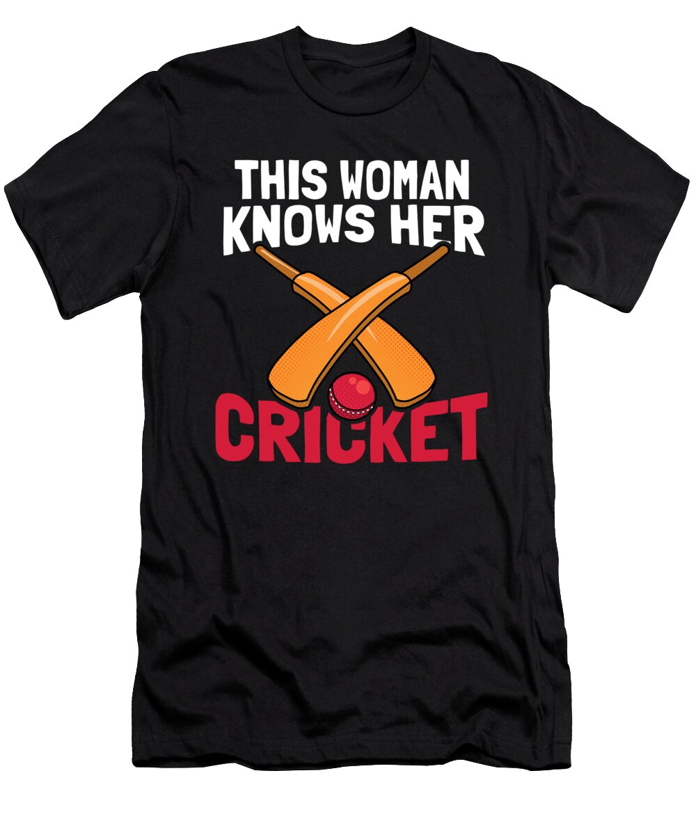 Cricket Umpire Cricketing Batsman Bowler Cricketer Crazy Squirrel T-Shirt