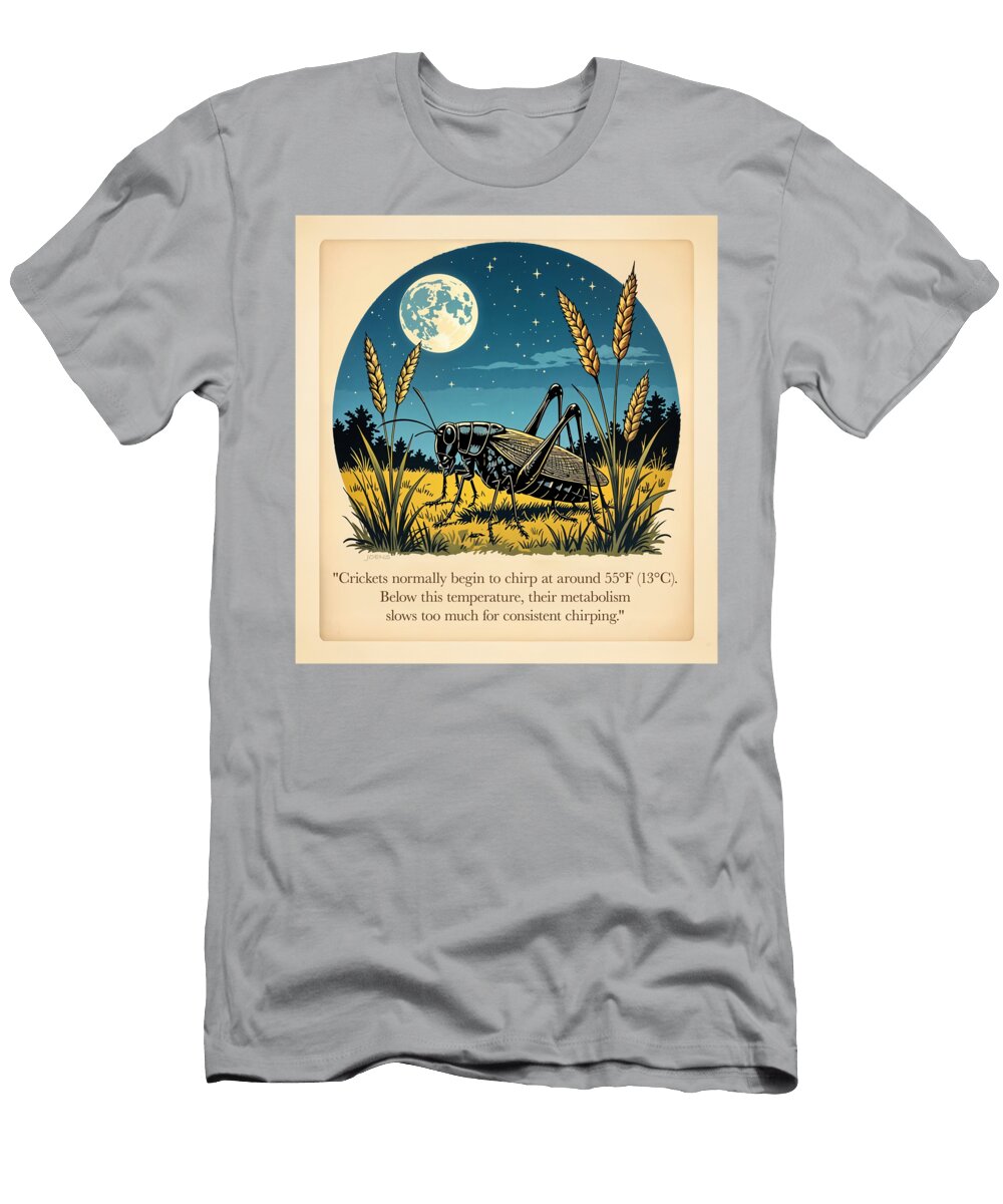 Cricket Under Moonlit Sky Greg Joens T-Shirt