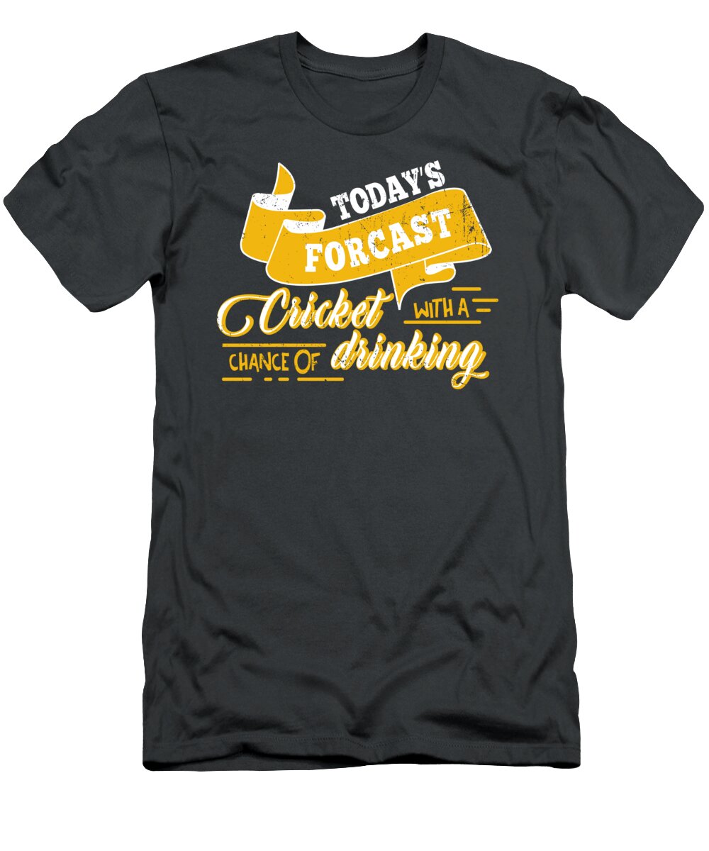Cricket with a Change of Drinking Cricket for Men Women Player Batsman Bowler Crazy Squirrel T-Shirt