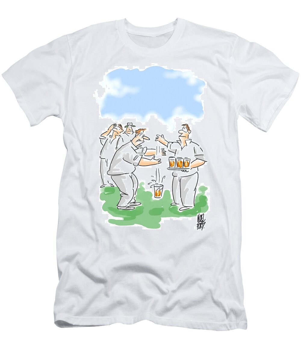 Cricketer Drops His Glass As It Slips Through His Fingers Noel Ford T-Shirt