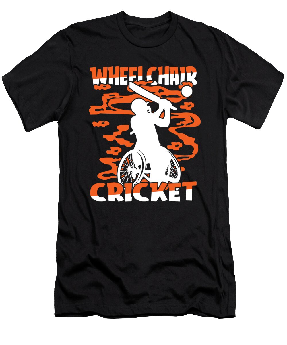 Cricketer Wheelchair Batsman Umpire Cricketing Cricket Crazy Squirrel T-Shirt