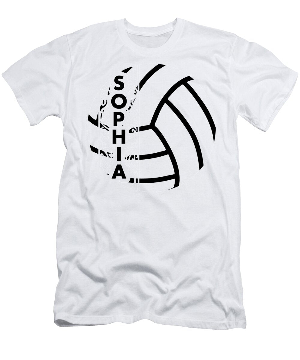 Custom Volleyball Ornamental Vintage Custom Name Volleyball for Player No 1 2 Mounir Khalfouf T-Shirt