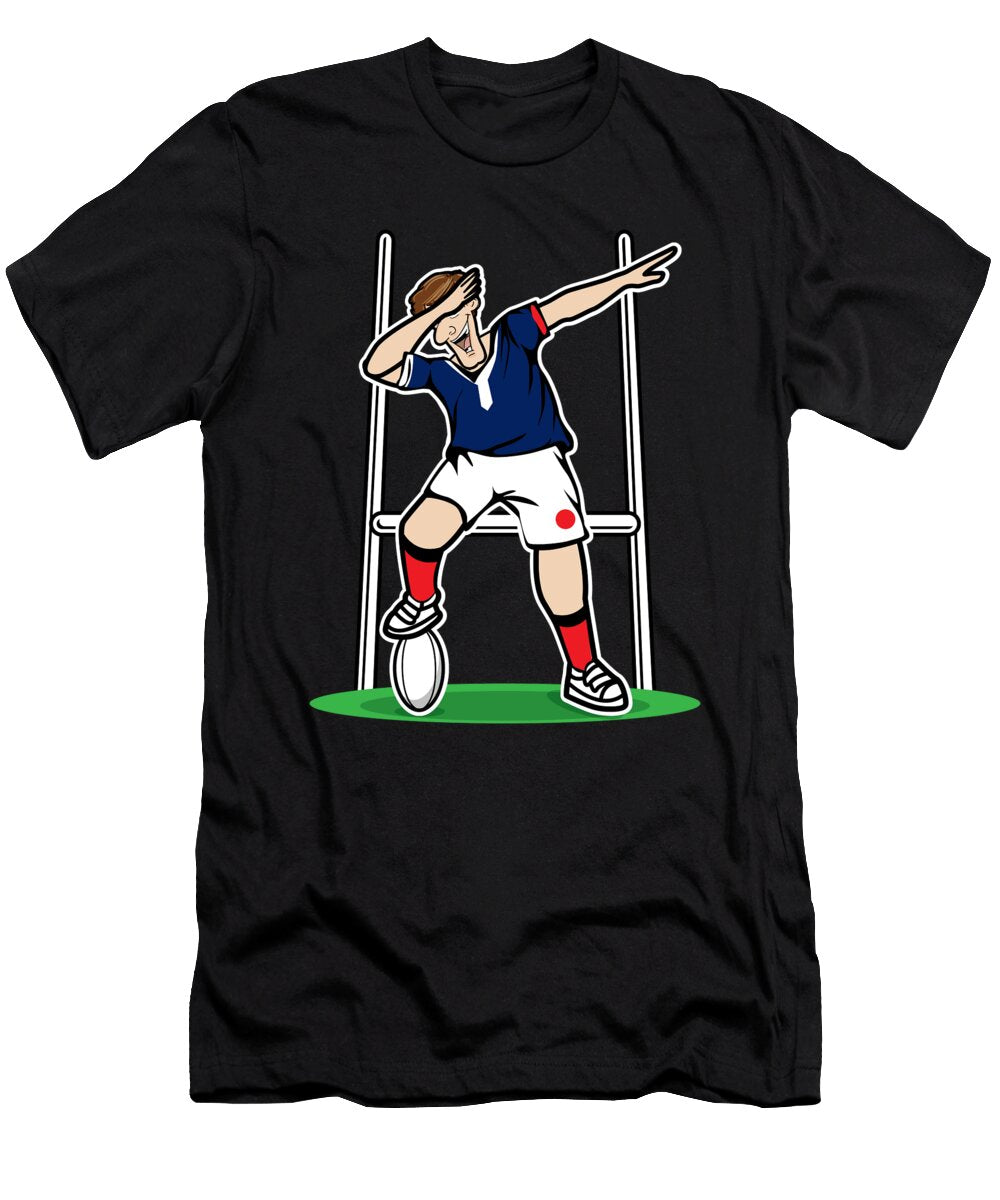 Dabbing France Rugby Player 2019 Fans Kit for French Supporters Players Coaches and Rugger Football Lovers Martin Hicks T-Shirt