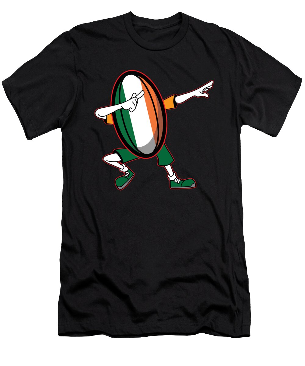 Dabbing Ireland Rugby Ball 2019 Fans Kit for Irish Supporters Players Coaches and Rugger Football Lovers Martin Hicks T-Shirt