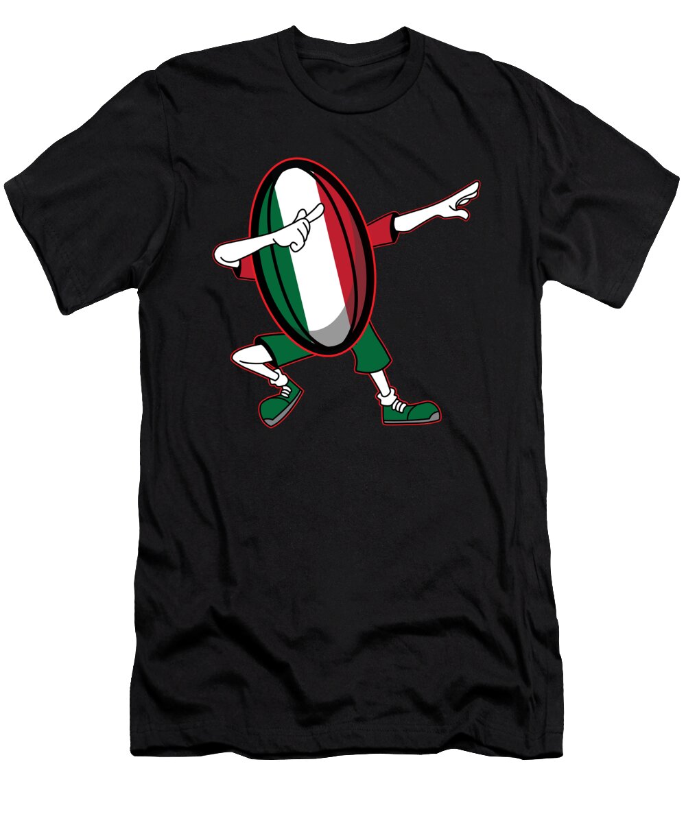 Dabbing Italy Rugby Ball 2019 Fans Kit for Italian Supporters Players Coaches and Rugger Football Lovers Martin Hicks T-Shirt