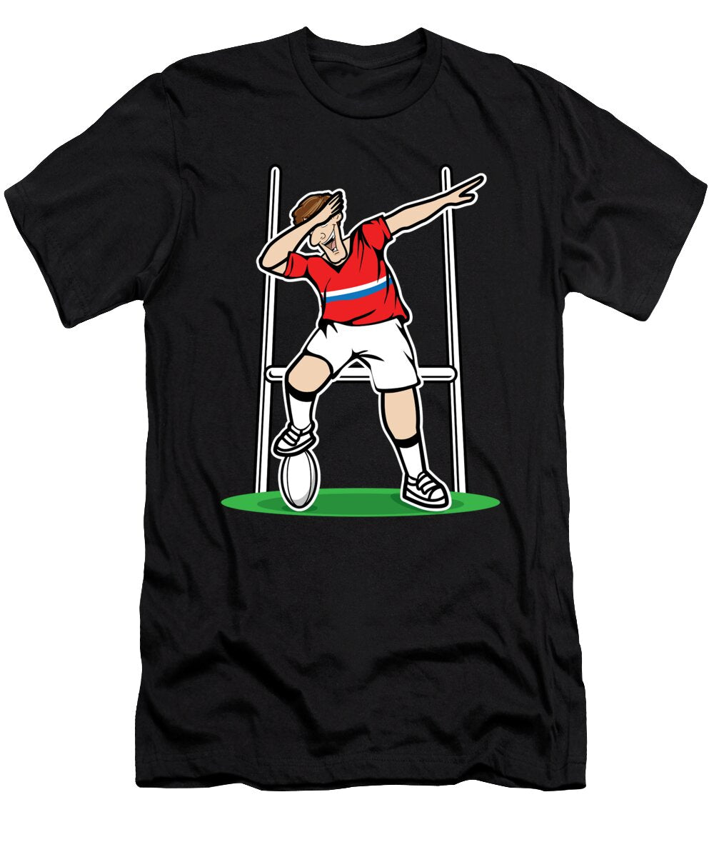Dabbing Russia Rugby Player 2019 Fans Kit for Russian Supporters Players Coaches and Rugger Football Lovers Martin Hicks T-Shirt
