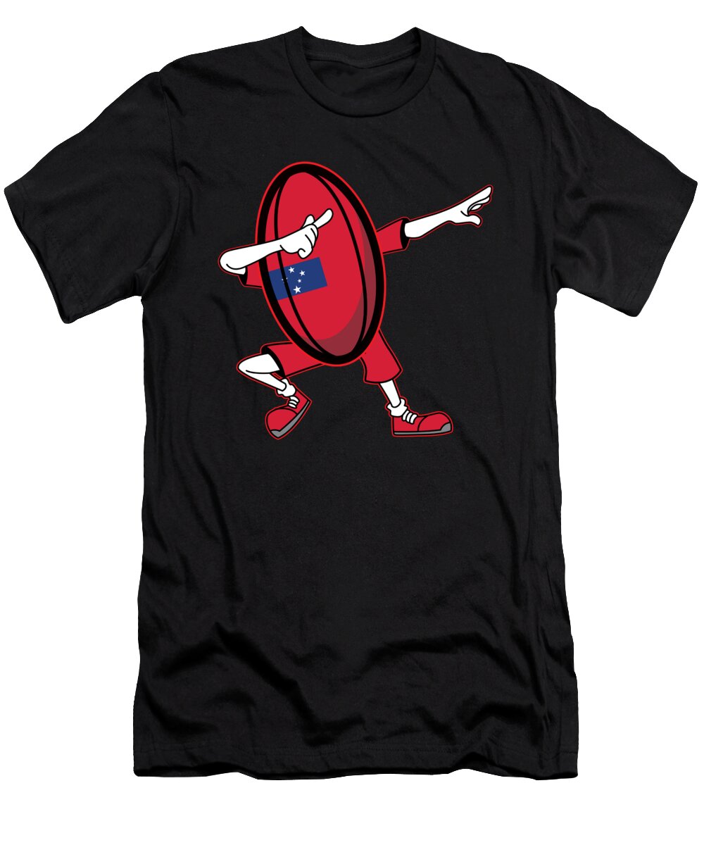 Dabbing Samoa Rugby Ball 2019 Fans Kit for Samoan Supporters Players Coaches and Rugger Football Lovers Martin Hicks T-Shirt