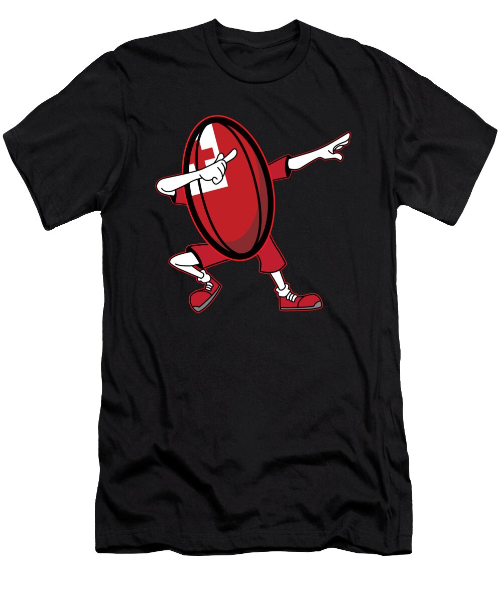 Dabbing Tonga Rugby Ball 2019 Fans Kit for Tongan Supporters Players Coaches and Rugger Football Lovers Martin Hicks T-Shirt