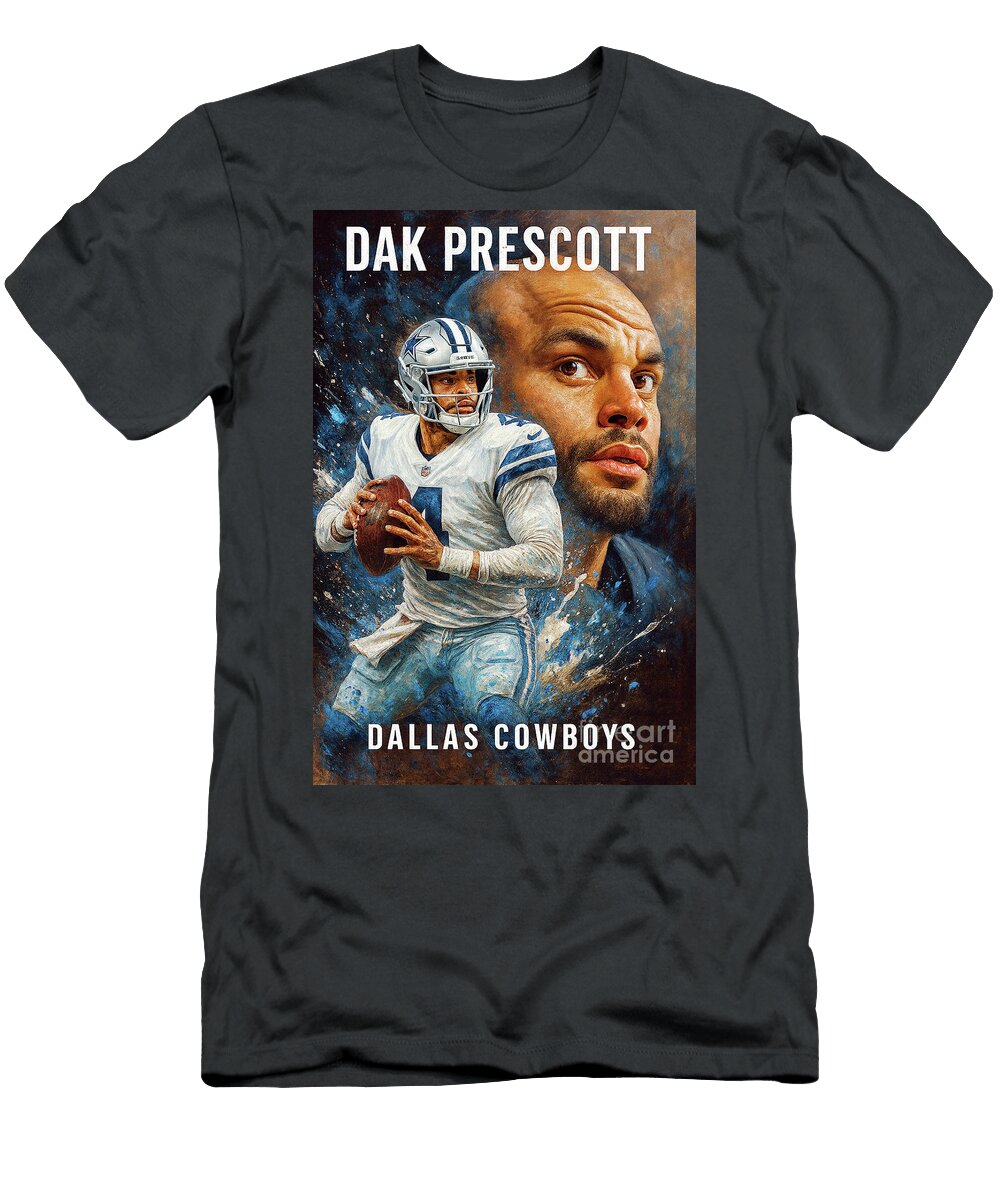 Dak Prescott in Dallas Cowboys Gear Robert Williams T-Shirt