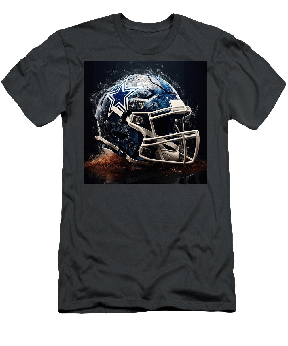 Dallas Cowboys Football Helmet Smoking Athena Mckinzie T-Shirt