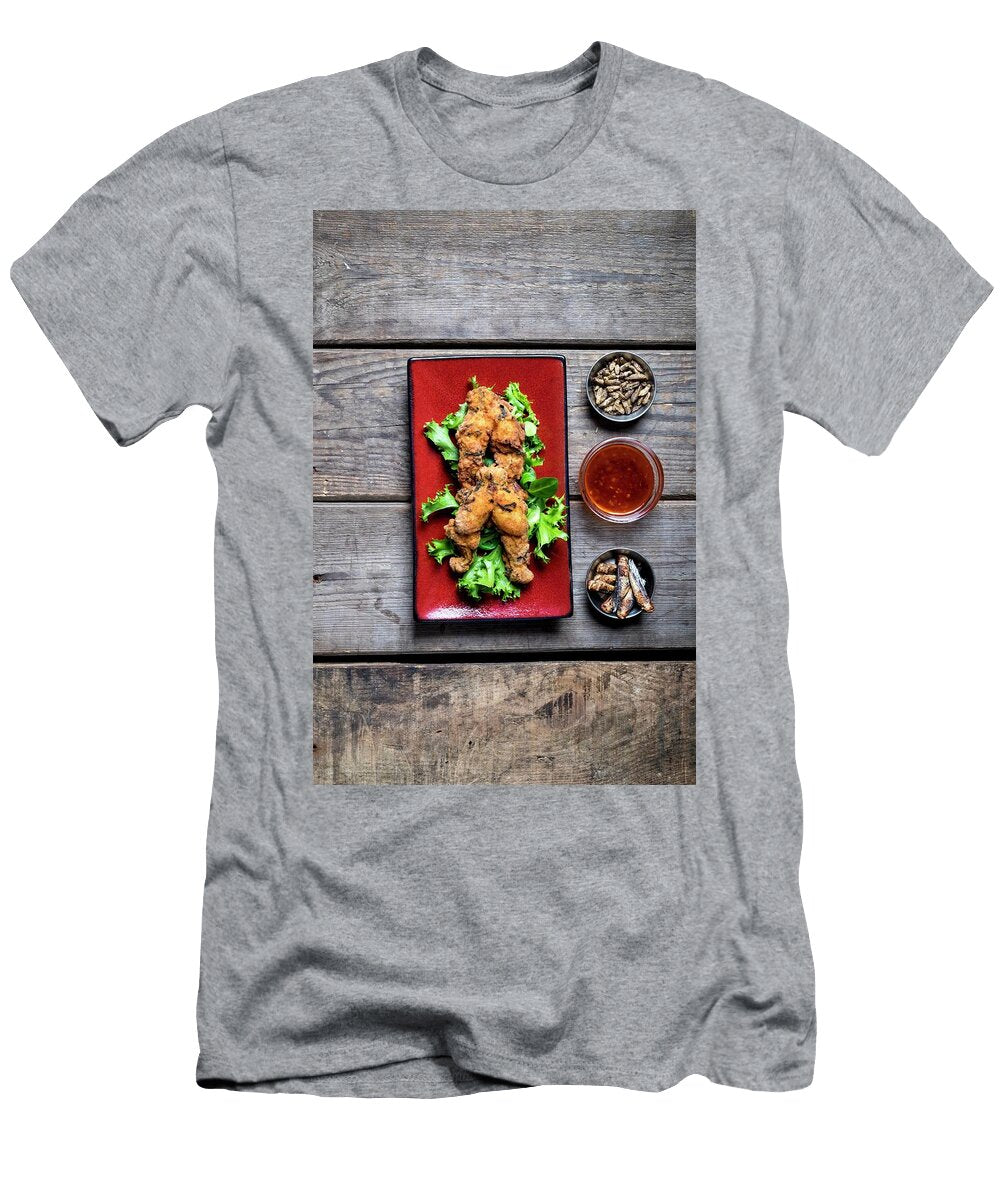 Deep Fried Frog Legs with Dried Crickets and Locusts Sweet and Sour Dip Adrian Britton T-Shirt