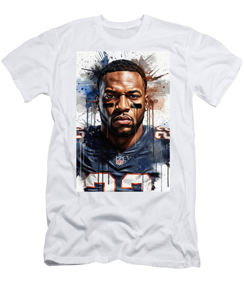 Derrick Henry Portrait Watercolor Carlos V T-Shirt