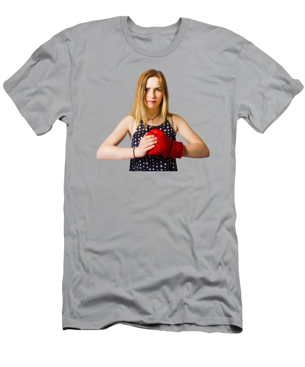 Determined Fitness Girl on Studio Background Jorgo Photography T-Shirt