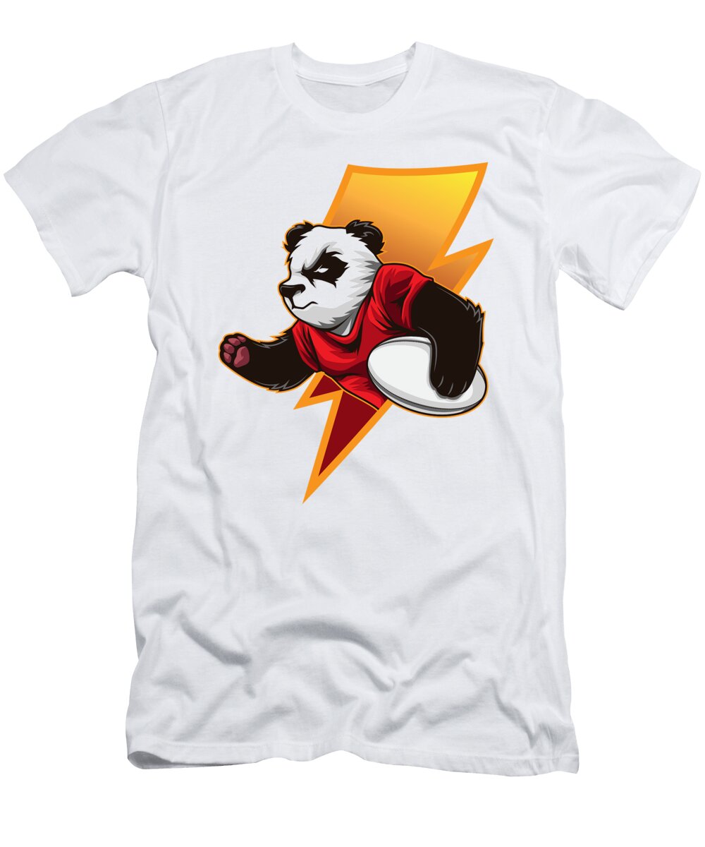 Determined Rugby Panda Wants to Win Mister T-Shirt